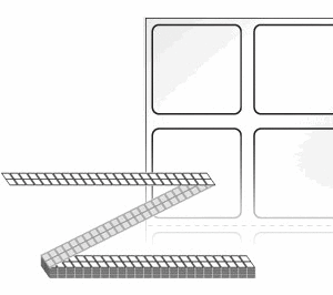 20 x 20 (mm) ZL020020LG 흰색 아트 광택지 [24,000라벨/Box]