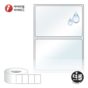 더롤라벨 RL6039LT, 투명(방수) PET, 60 x 39.3 (mm) - 리본 필요 [3,000라벨/Roll]