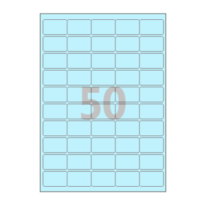 40 x 25 (mm) CL850B 하늘색 모조지