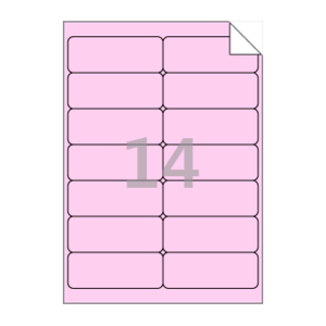98.8 x 38.05 (mm) RV227P 분홍색 모조 시치미