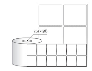 RL050044DT(감열지) 라벨크기: 50 x 44 (mm), 지관: 75mm [6,000라벨/Roll]