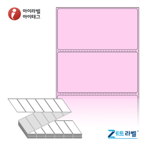 ZL10052PDT, 분홍색 감열지, 100 x 52 (mm) [3,000라벨/Box]