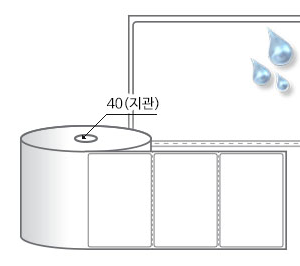 RS10067PP 흰색(방수) PP, 100 x 67 (mm) , 지관: 40mm [1,000라벨/Roll]