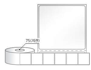 RL6056LG(아트지) 라벨크기: 60 x 56 (mm), 지관: 75mm [2,000라벨/Roll]