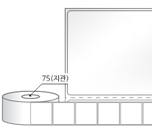 RL6056LG(아트지) 라벨크기: 60 x 56 (mm), 지관: 75mm [2,000라벨/Roll]