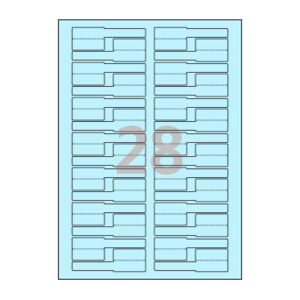 37 x 13 (mm) 삐치미 CB730B 하늘색 모조지