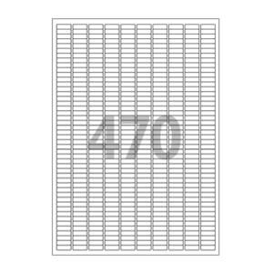18 x 6 (mm) CL470 흰색모조지