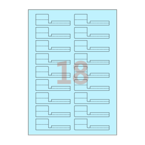 30 x 13 (mm) SL729B 하늘색 모조지