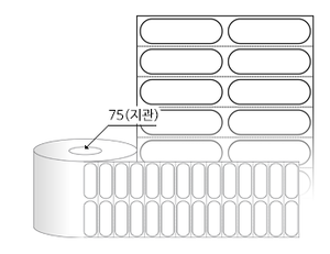 RL040012DT 타원형 감열지 40 x 12 , 지관: 75mm [20,000라벨/Roll]