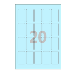 33 x 59 (mm) CL654B 하늘색 모조지