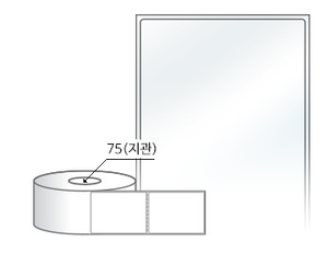 60 x 80 (mm) RL6080LT 투명(방수) PET [1,000라벨/Roll]