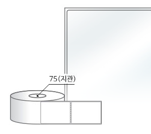 60 x 80 (mm) RL6080LT 투명(방수) PET [1,000라벨/Roll]