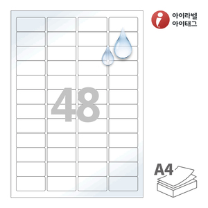 CL946WP, 흰색(50μm) 광택 방수 레이저, 46 x 23 (mm), 레이저 프린터 전용