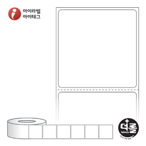 RL5252DT, 흰색 감열지, 52 x 52 (mm) , 지관: 75mm [2,000라벨/Roll]