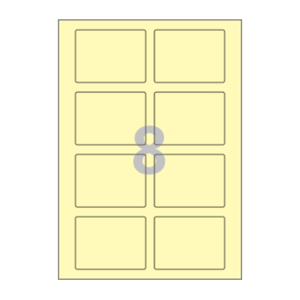 80 x 60 (mm) CL624Y 연노란색 모조지
