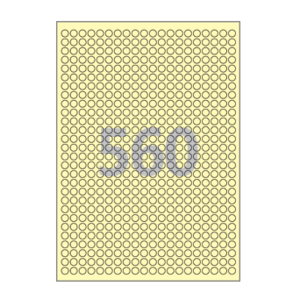 Φ8 (mm) 원형 CL460Y 연노란색 모조지