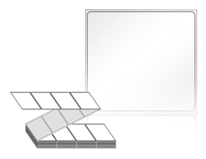 80 x 73 (mm) ZL8073LG 흰색 아트 광택지 [2,000라벨/Box]