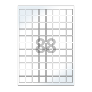 22 x 22 (mm) CL888LG 흰색 광택 아트지