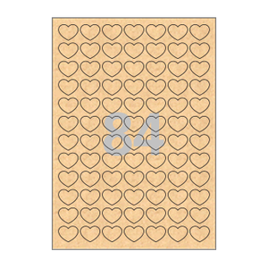 25 x 20 (mm) 하트 SL100KR 갈색 크라프트