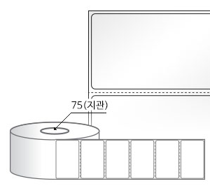 RL6539LG(아트지) 라벨크기: 65 x 39 (mm), 지관: 75mm [3,000라벨/Roll]