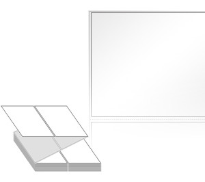 130 x 110 (mm) ZL130110LG 흰색 아트 광택지 [1,000라벨/Box]