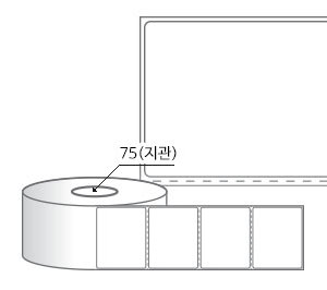 RL6552DT(감열지) 라벨크기: 65 x 52 (mm), 지관: 75mm [2,000라벨/Roll]
