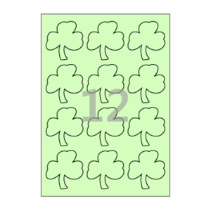 60 x 63.5 (mm) 클로버 SL105G 연녹색 모조지