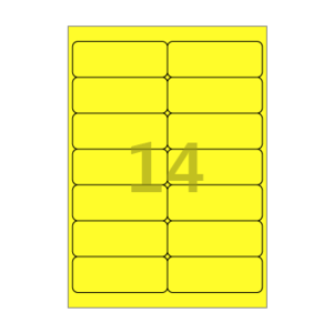 98.8 x 38.05 (mm) CL227TY 노란색 모조지