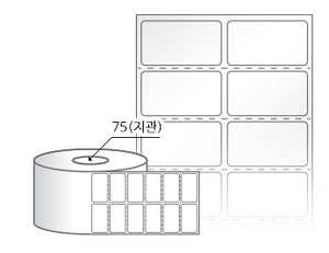 RL040022LG(아트지) 라벨크기: 40 x 22 (mm) , 지관: 75mm [10,000라벨/Roll]