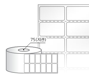 RL040022LG(아트지) 라벨크기: 40 x 22 (mm) , 지관: 75mm [10,000라벨/Roll]