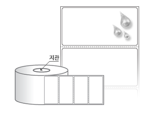 RL8040PPDT 흰색(방수) PP 감열지, 80 x 40 (mm), 지관: 75mm [3,000라벨/Roll]