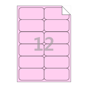 99.6 x 46.4 (mm) RV426P 분홍색 모조 시치미