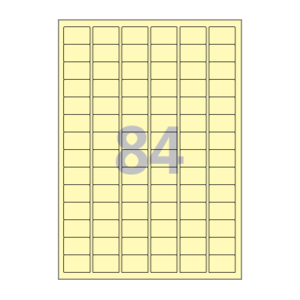 30 x 20 (mm) CL884Y 연노란색 모조지
