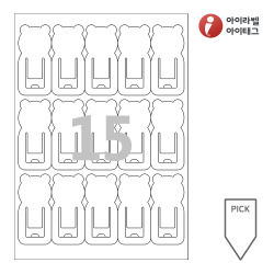 TLP0151WP 픽태그, 흰색 방수 레이저, 40 x 85 (mm), 레이저 프린터 전용