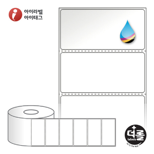 RJ8040LG, 흰색 고광택 잉크젯, 80 x 40 (mm) [750라벨/Roll]