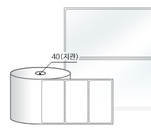 RS10052LT, 투명(방수) PET, 100 x 52 (mm) , 지관: 40mm [1000라벨/Roll]
