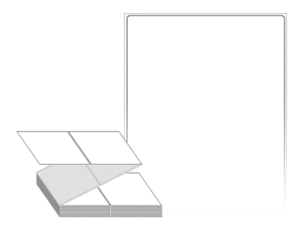 100 x 124 (mm) ZL100124DT 흰색 감열지 [1,000라벨/Box]