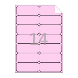 98.8 x 40 (mm) RV427P 분홍색 모조 시치미