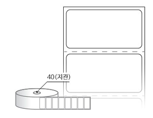 RS4020DT 라벨크기: 40 x 20 (mm) , 지관: 40mm [1,250라벨/Roll]