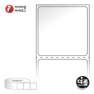 RL4039LG (75지관), 흰색(광택) 아트지, 40 x 39.333 (mm) - 리본 필요 [3,000라벨/Roll]