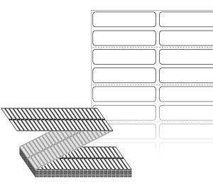 50 x 12 (mm) ZL050012DT 흰색 감열지 [24,000라벨/Box]