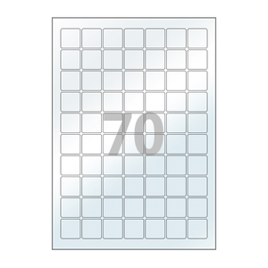 25 x 25 (mm) CL270LT 투명 PET 방수