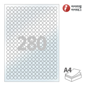 아이라벨 PL680, 투명 라벨지키미, Φ12 (mm) 원형, 프린터용 아님