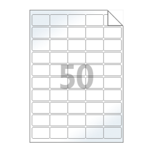 40 x 25 (mm) RV850LG 흰색 광택 아트 시치미