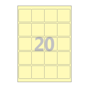50 x 50 (mm) CL445Y 연노란색 모조지