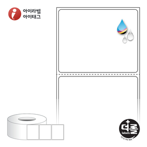 더롤라벨 RK6048WU (75지관), 흰색 무광 방수 잉크젯, 60 x 47.8 (mm), 잉크젯 라벨프린터 전용[1,280라벨 / Roll]