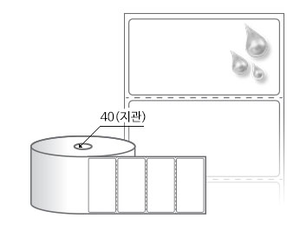 RS8040PPDT 흰색(방수) PP 감열지, 80 x 40 (mm), 지관: 40mm [750라벨/Roll]