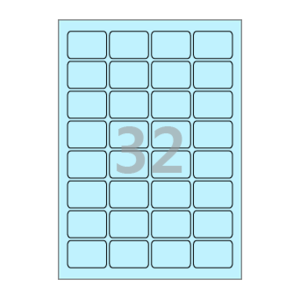 45.9 x 30 (mm) CL548B 하늘색 모조지