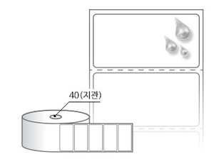 RS6031PPDT 흰색(방수) PP 감열지, 60 x 31 (mm), 지관: 40mm  [1,000라벨/Roll]