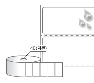 RS6031PPDT 흰색(방수) PP 감열지, 60 x 31 (mm), 지관: 40mm  [1,000라벨/Roll]